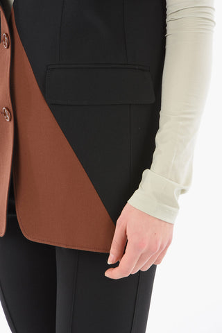 Gilet Sartoriale Oversize in Lana Vergine 