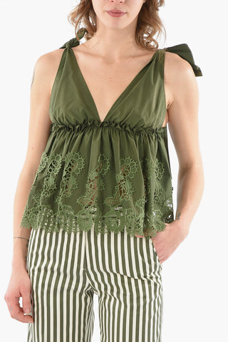 Top CANYOX con Pizzo e Scollatura Profonda