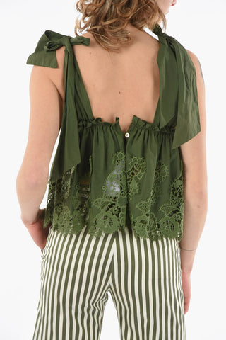 Top CANYOX con Pizzo e Scollatura Profonda