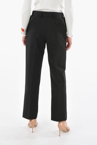 Wool Mohair ZOHRA Tailored Pants Detailed with Button Pockets
