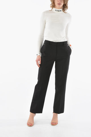 Wool Mohair ZOHRA Tailored Pants Detailed with Button Pockets