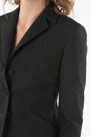 Blazer Sartoriale BAR in Tessuto Effetto Cloqué con Chiusura a Tre Bottoni