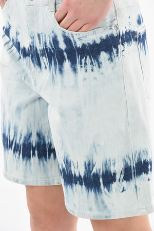 5 Pockets Tie Dye Denim Shorts