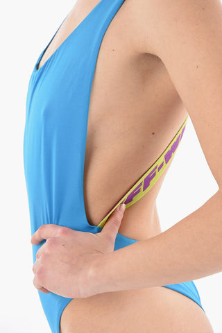 Criss Cross Strap LOGO BAND Swimsuit