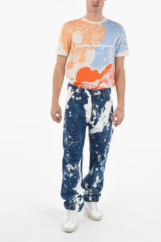 Acid Wash Effect GALAXY Loose Fit Jeans 19cm