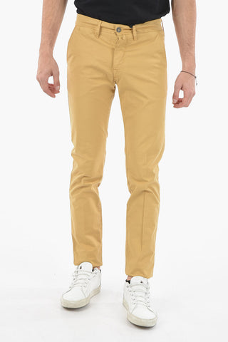 PENN-RICH Visible Stitching Slim Fit Chino Pants