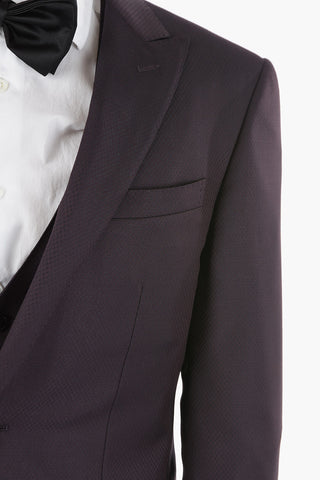 Abito tre Pezzi con Gilet CERM.ACADEMY Motivo Argyle in Lana Vergine Revers a Lancia