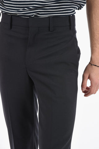 Low Waist Slim Fit Pants with Ankle Cuff