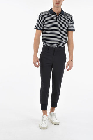 Low Waist Slim Fit Pants with Ankle Cuff