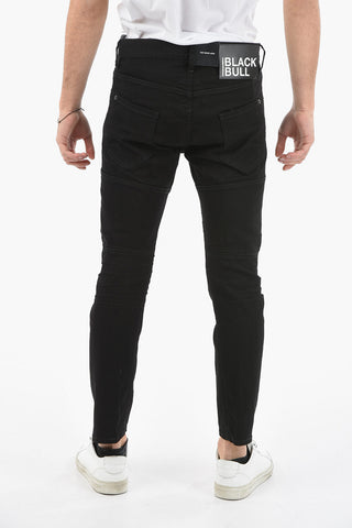 BLACK BULL Jeans TIDY BIKER a Gamba Diritta con Logo Patch 15,5cm