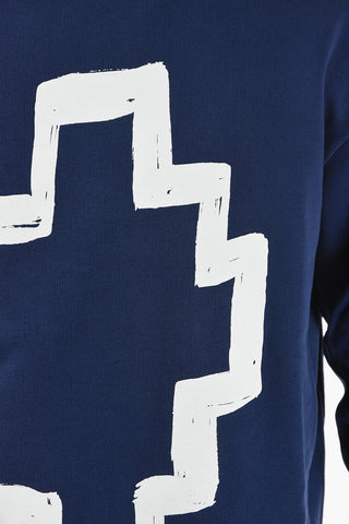 Front Printed TEMPERA CROSS Crew-neck Sweatshirt