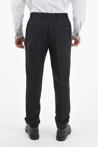 Virgin Wool MANTUA Trousers with Scalloped Hem