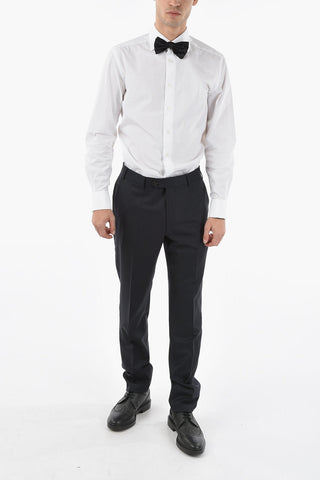 Virgin Wool MANTUA Trousers with Scalloped Hem