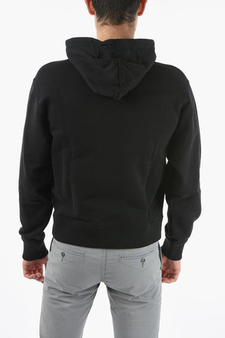 Logo Printed Solid Color Hoodie