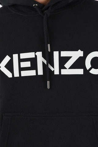 Logo Printed Solid Color Hoodie
