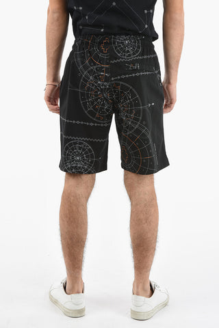 Abstract Printed Cotton Sweatshorts