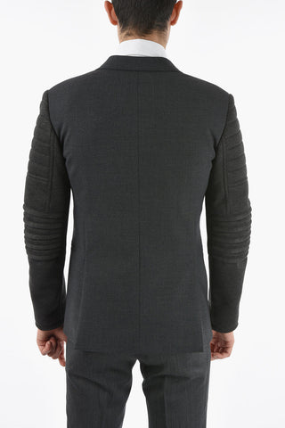 Biker sleeve 2-button blazer
