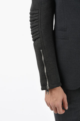 Biker sleeve 2-button blazer