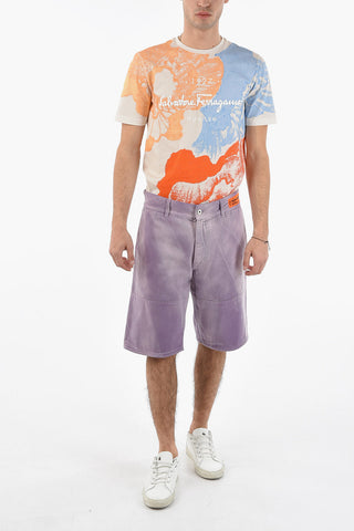 Shorts a 4 Tasche Effetto Sfumato