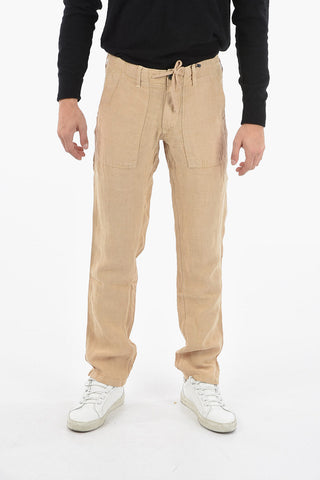 Pantaloni in Lino a 4 Tasche