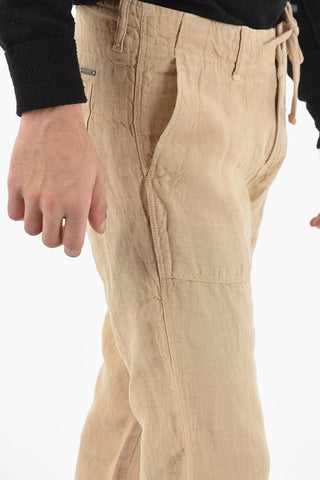 Pantaloni in Lino a 4 Tasche