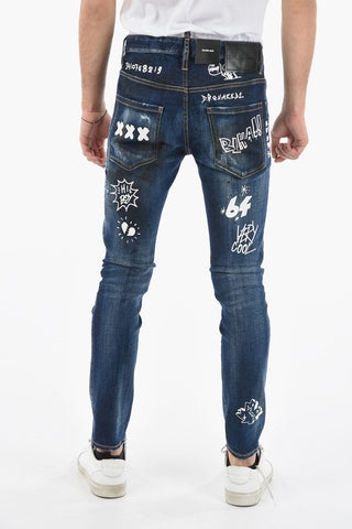 Stonewashed GRAFFITI SKATER Jeans 15cm