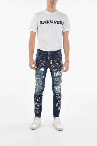 Stonewashed GRAFFITI SKATER Jeans 15cm