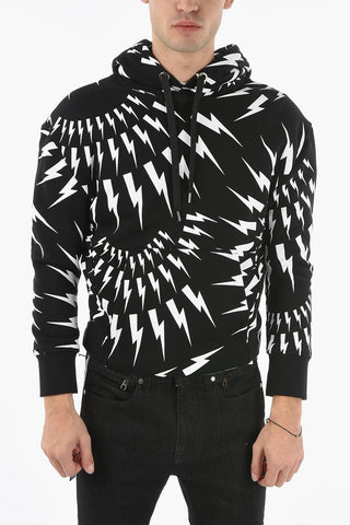 printed ALL-OVER CRAZY BOLTS hoodie