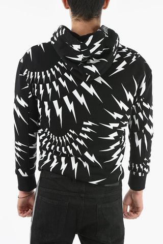 printed ALL-OVER CRAZY BOLTS hoodie