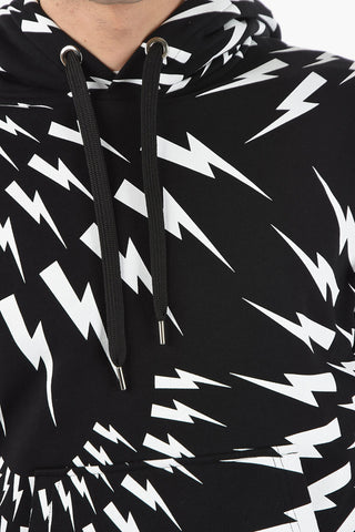 printed ALL-OVER CRAZY BOLTS hoodie