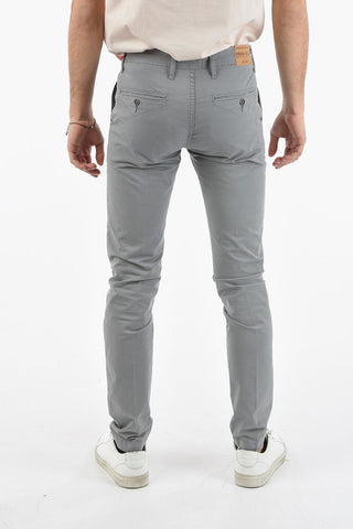PENN-RICH Slim Fit Chino Pants with Visible Stitching