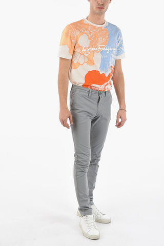 PENN-RICH Slim Fit Chino Pants with Visible Stitching