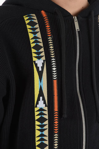 Felpa TAPE in Cotone con Dettagli in Maglia