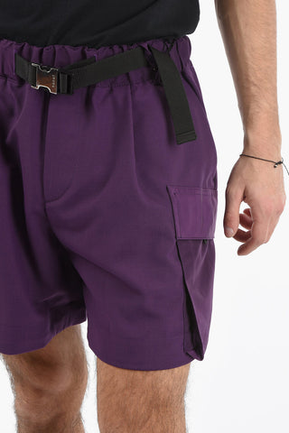 Belted Crago Shorts With Side Pockets