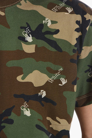 Crew Neck Camouflage Cotton T-Shirt