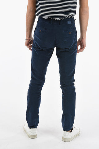 Slim Fit Ribbed Velour Pants