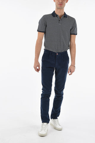 Slim Fit Ribbed Velour Pants
