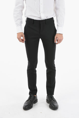 twill side vents peak lapel 2-button suit