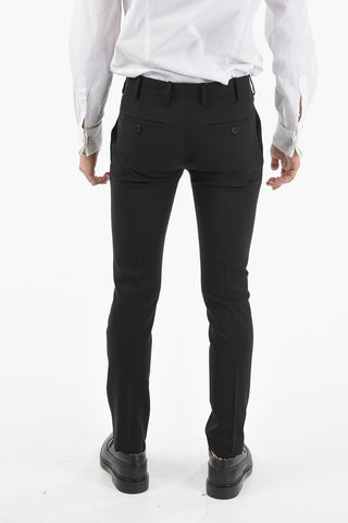 twill side vents peak lapel 2-button suit