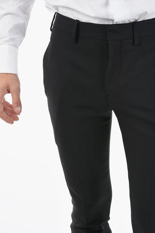 twill side vents peak lapel 2-button suit