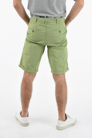 Shorts In Twill a 4 Tasche ad Orlo con Risvolto