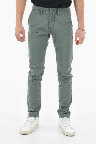 PENN-RICH Pantaloni Chino Slim Fit a Micro Fantasia