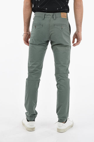 PENN-RICH Pantaloni Chino Slim Fit a Micro Fantasia