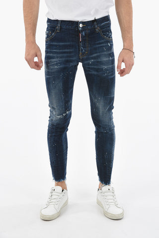 Distressed Effect SEXY TWIST Denims with Logo patch 14,5cm