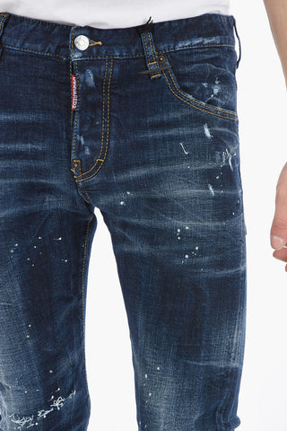 Distressed Effect SEXY TWIST Denims with Logo patch 14,5cm