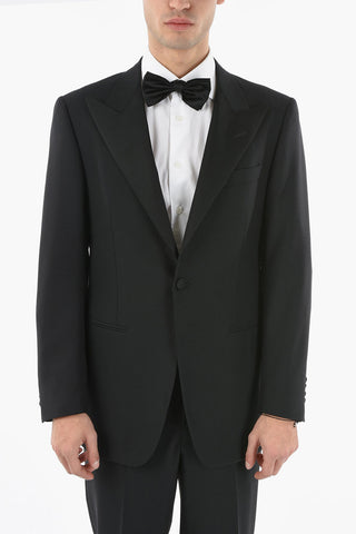 virgin wool peak lapel CERIM.MANTUA 1-button suit