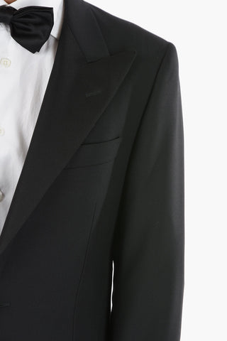 virgin wool peak lapel CERIM.MANTUA 1-button suit