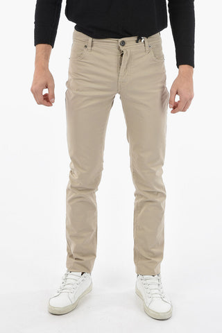 Pantaloni 5 Tasche in Cotone Stretch