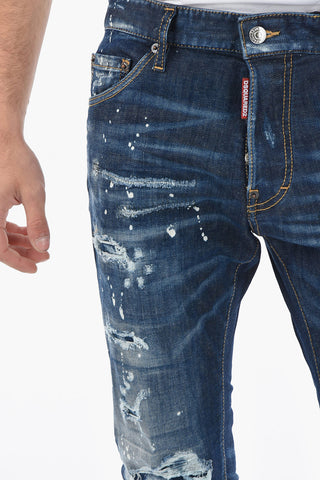 Jeans COOL GUY Distressed con Motivo Schizzi di Vernice 15cm
