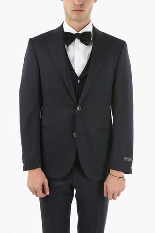 virgin wool CERIM. ACADEMY no hem 3 piece waistcoat suit